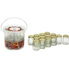 Konzerves üveg tetővel - 195 ml, 14db-os, vödrös