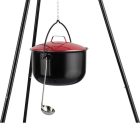 14 literes bogrács fedővel, merőkanállal