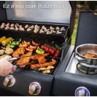 Gázgrill 2+1 gázégővel - 10 kW