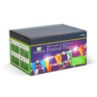 Szolár fényfüzér - zászlós - 4 m - 35 színes LED