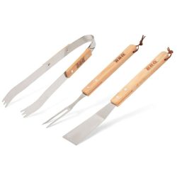 3 részes grillező készlet - fanyelű