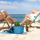 Termorekeszes strandtáska - kék