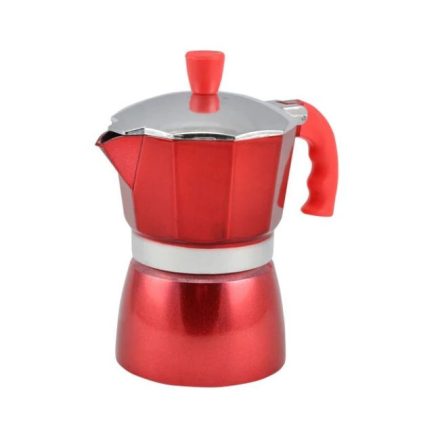 3 személyes kotyogós kávéfőző - piros