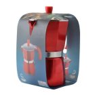 6 személyes kotyogós kávéfőző - piros