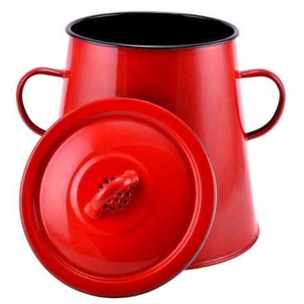 Zománcozott zsírosbödön 5 literes – piros