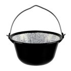 Tálaló bogrács - zománcozott - fekete-cirmos - 0.8 liter