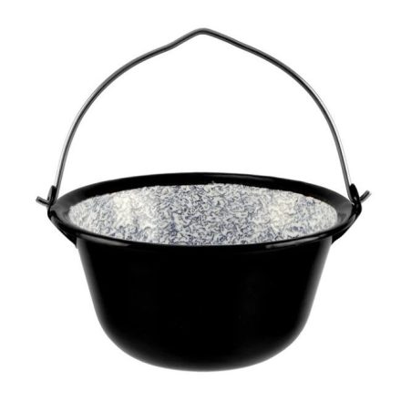 Tálaló bogrács - zománcozott - fekete-cirmos - 0.8 liter