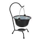 Tálaló bogrács - zománcozott - fekete-cirmos - 0.8 liter