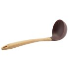 Szilikon merőkanál fa nyéllel