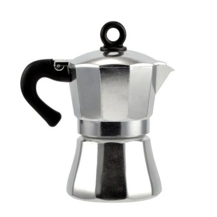 3 személyes kotyogós kávéfőző - aluminium, fényes