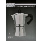 6 személyes kotyogós kávéfőző - aluminium, fényes