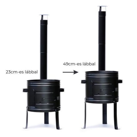Hosszú üstláb - 3db fekete - 49cm