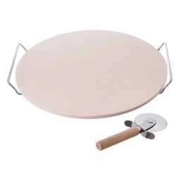 Pizzakő pizzavágóval - 33 cm