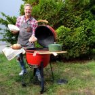 BBQ Kötény - Szürke, vastag, vászon - 68x75 cm