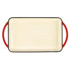 Öntöttvas grill tepsi - 33 x 21,5 cm, piros