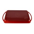 Öntöttvas grill tepsi - 33 x 21,5 cm, piros