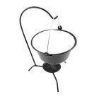 Tálaló bogrács - fekete/fehér - zománcozott - 0.8 liter