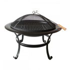 Kerti faszenes grillsütő fedéllel