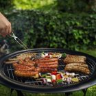 Kerti faszenes grillsütő fedéllel