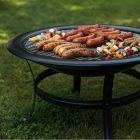 Kerti faszenes grillsütő fedéllel