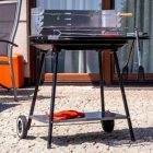 Szögletes faszenes grillsütő