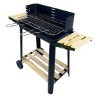 Téglalap alakú görgős faszenes grillsütő