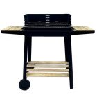 Téglalap alakú görgős faszenes grillsütő