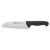 Santoku kés, műanyag nyéllel, fekete, 180 mm