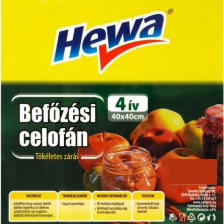 Befőzési celofán 40x40cm 4 íves